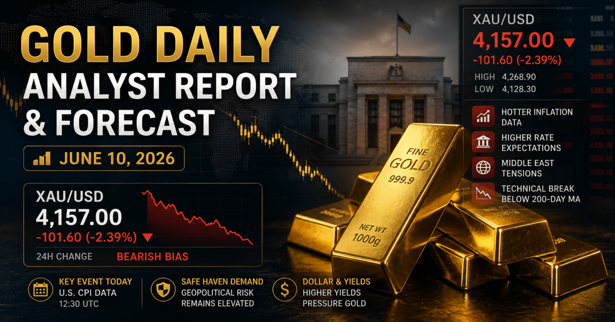 Gold Daily Analyst Report & Forecast - June 10, 2026