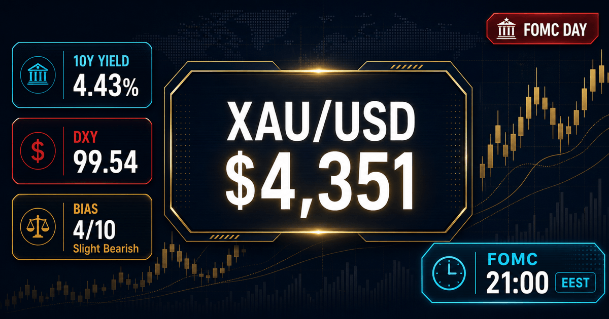 Gold Daily Analyst Report & Forecast – June 17, 2026 (FOMC Day)
