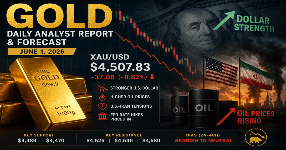 Gold Daily Analyst Report & Forecast, June 1, 2026