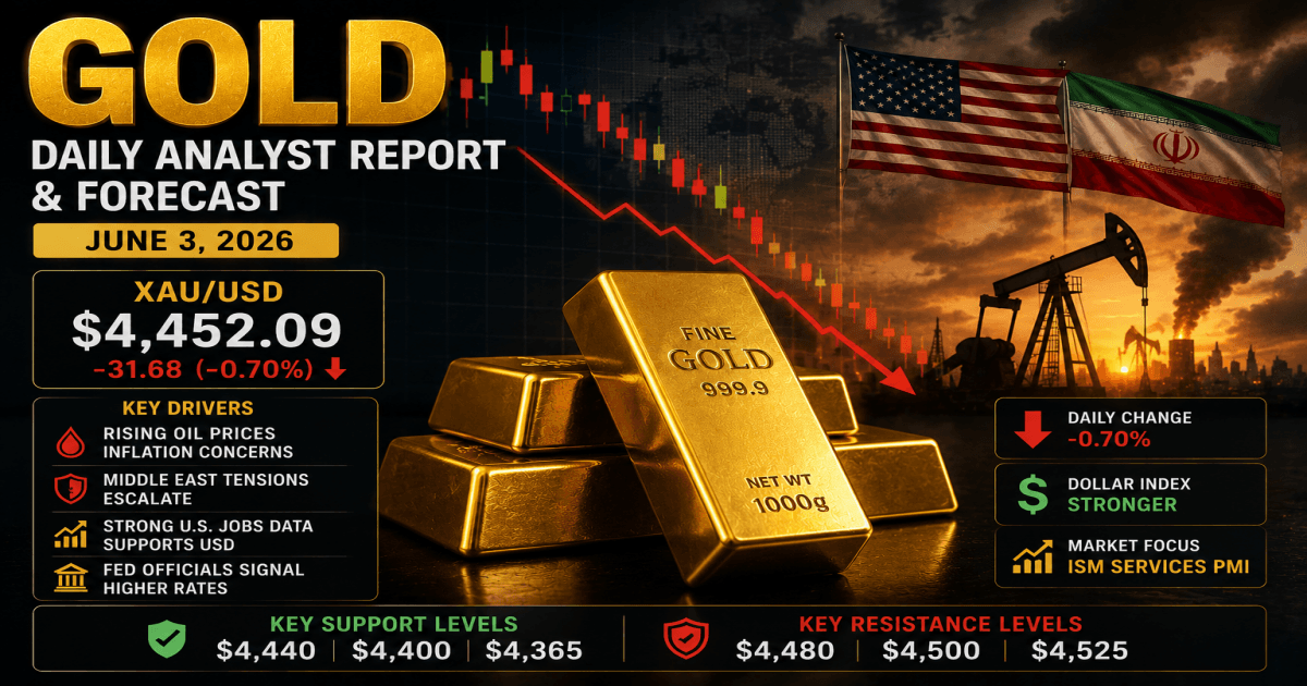 Gold Daily Analyst Report & Forecast, June 3, 2026